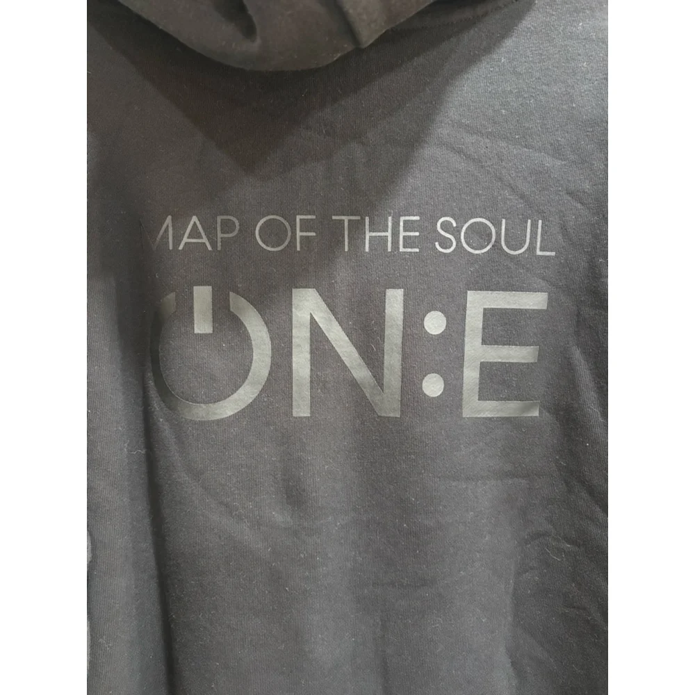 Official BTS MAP OF THE SOUL ON:E Full Zip Concert Hoodie, Black, Size Large Men
